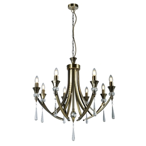 Sophia 8 Light Crystal Ceiling Light Antique